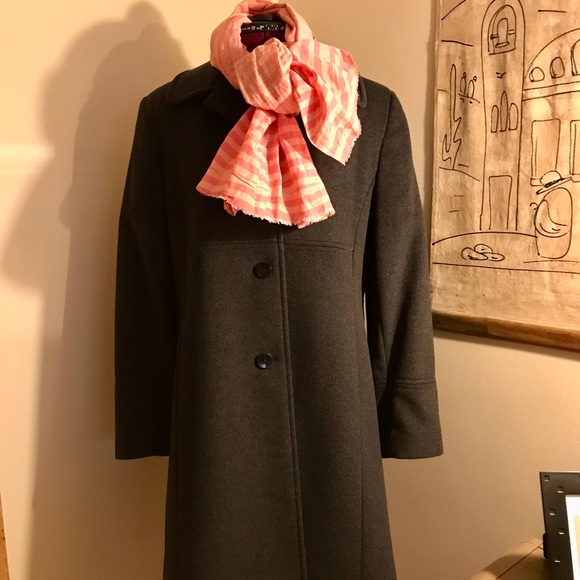 Larry Levine Woman Charcoal Color Coat Size 10 - Picture 2 of 10